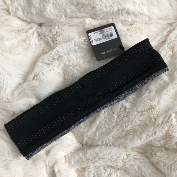 🍁 BUNDLE ONLY - 5/$15 - Victoria Secret Headband, Black & Grey, NWT - Picture 2 of 3